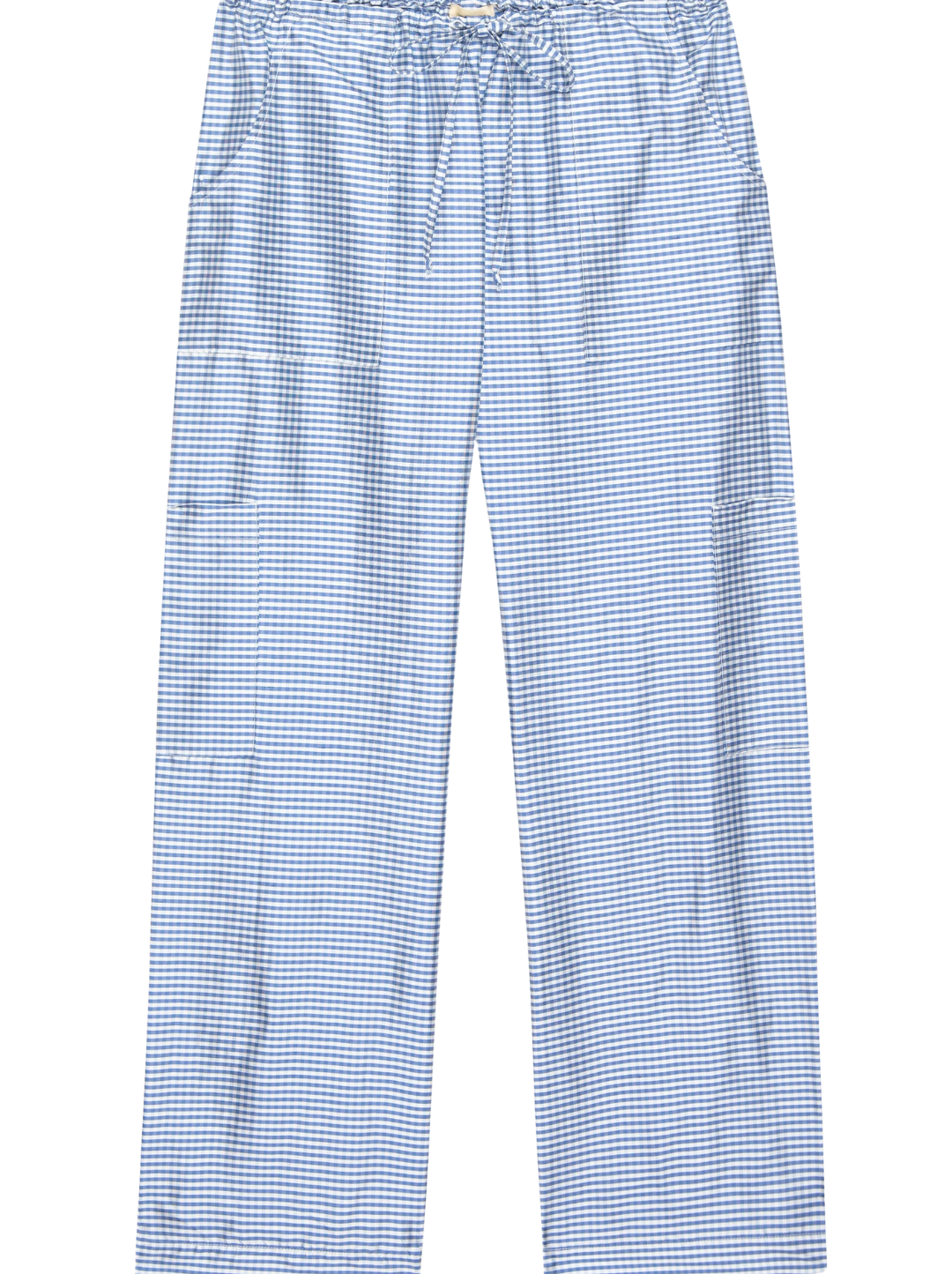 The Taffeta Gingham Drawstring Cargo Pant