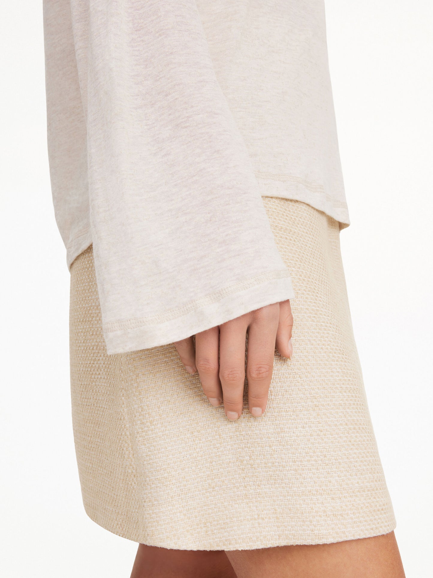 Chambray Mini Skirt