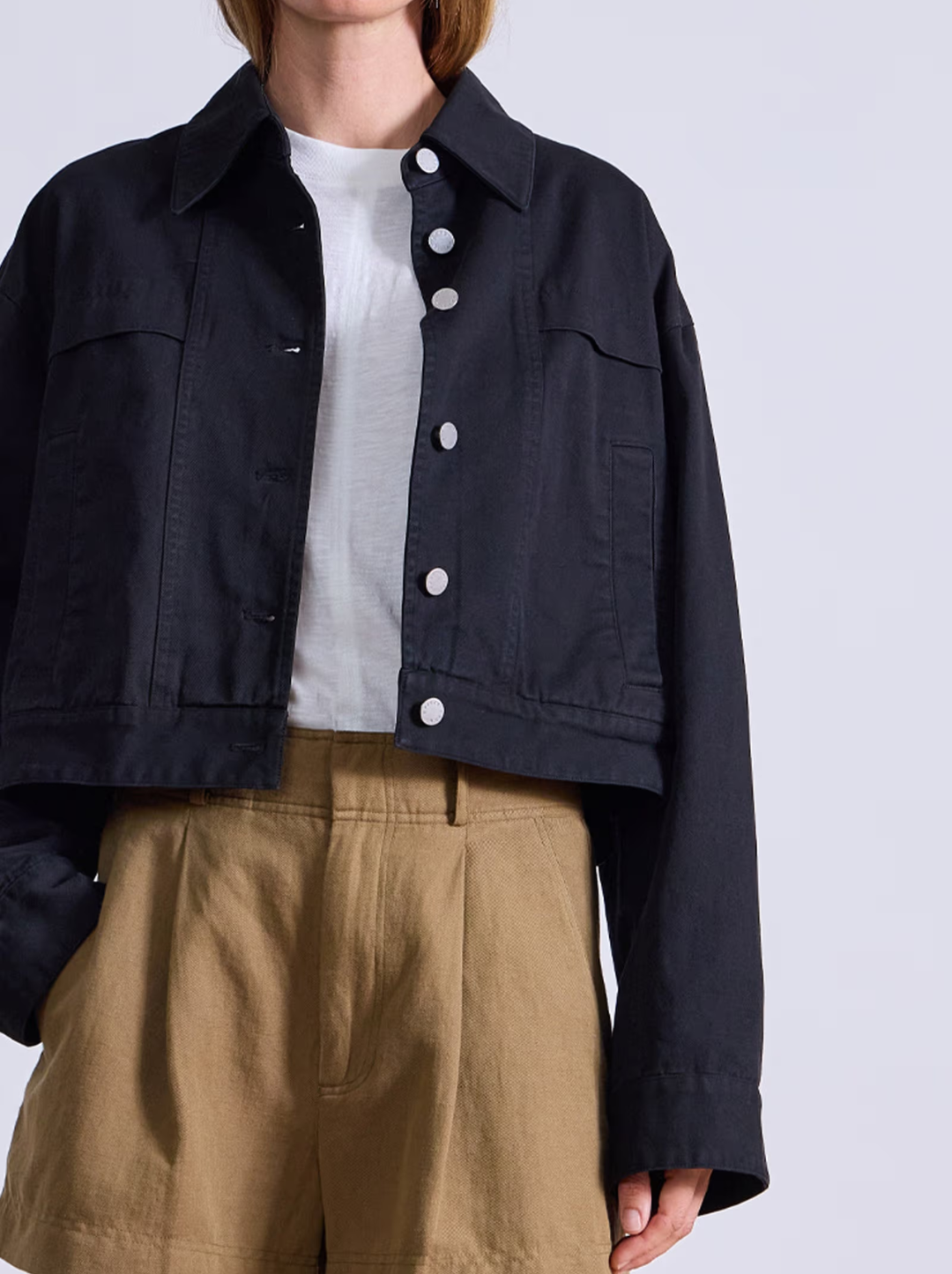 Cropped Trapeze Jacket