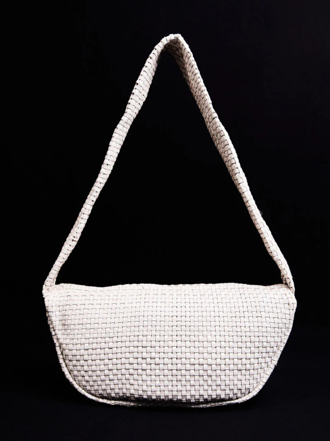 Lattice Weave Crescent Bag