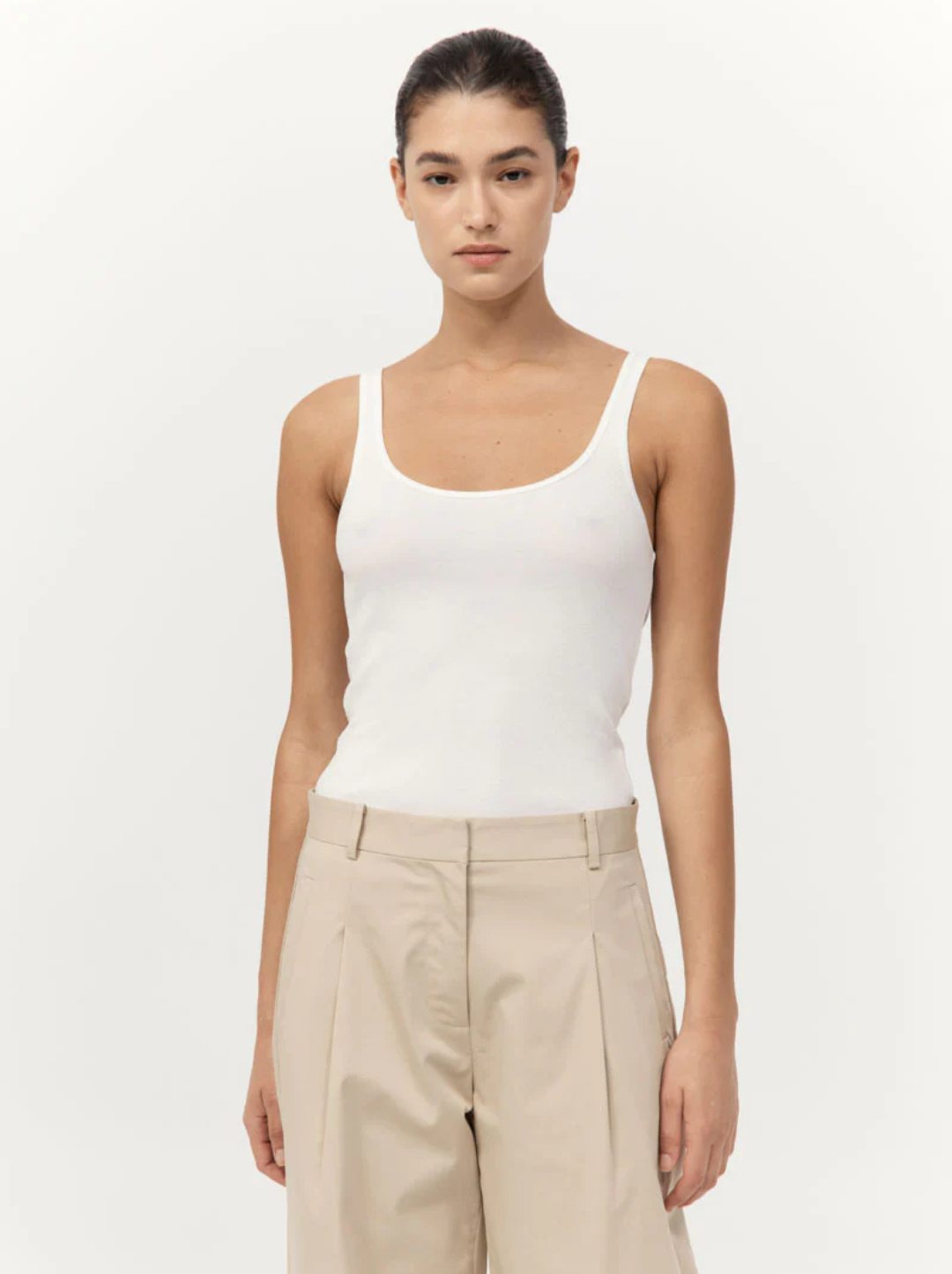 Organic Cotton Slim Scoop Tank