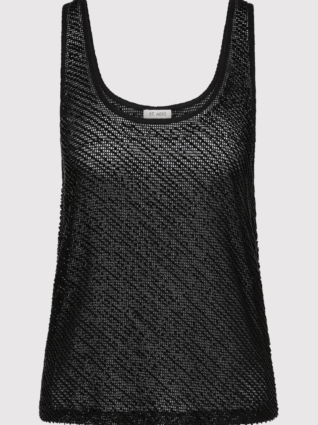Glass Beaded Mesh Top