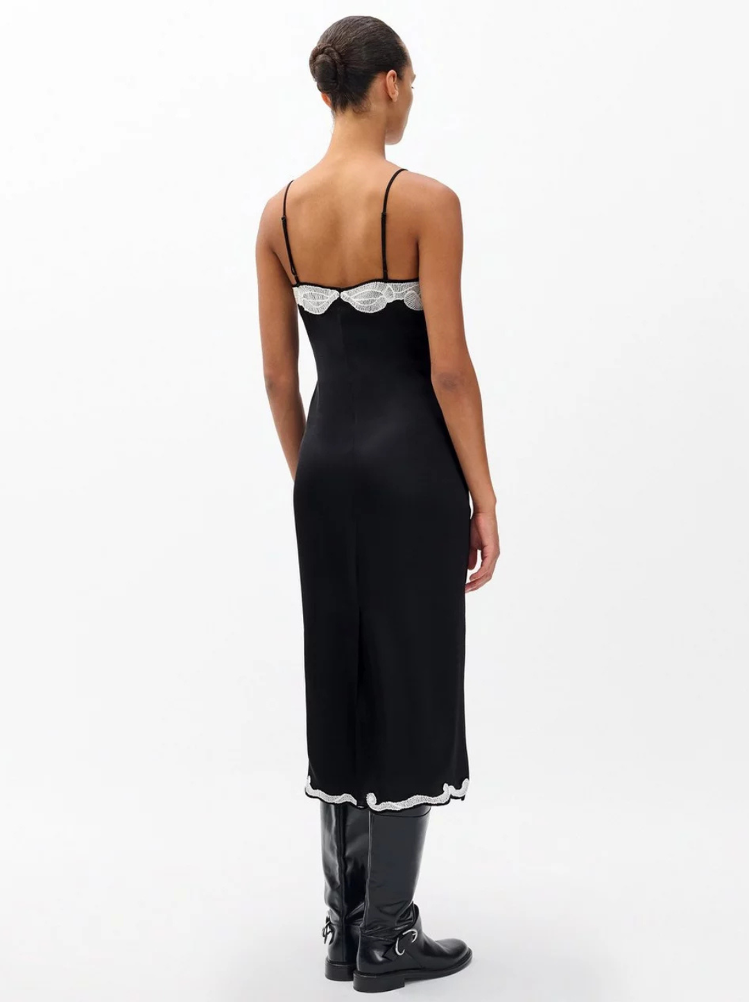 Ann Emb Slip Dress