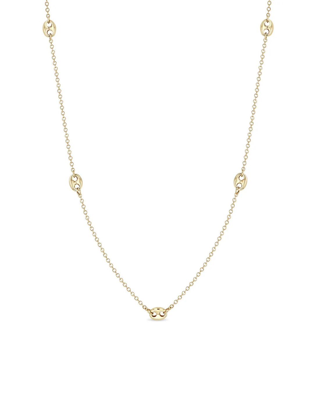 14k 5 Small Mariner Link Station Necklace