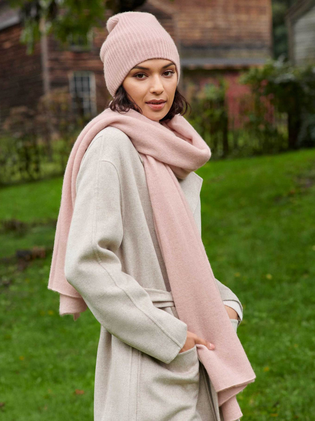 Cashmere Plush Ribbed Beanie