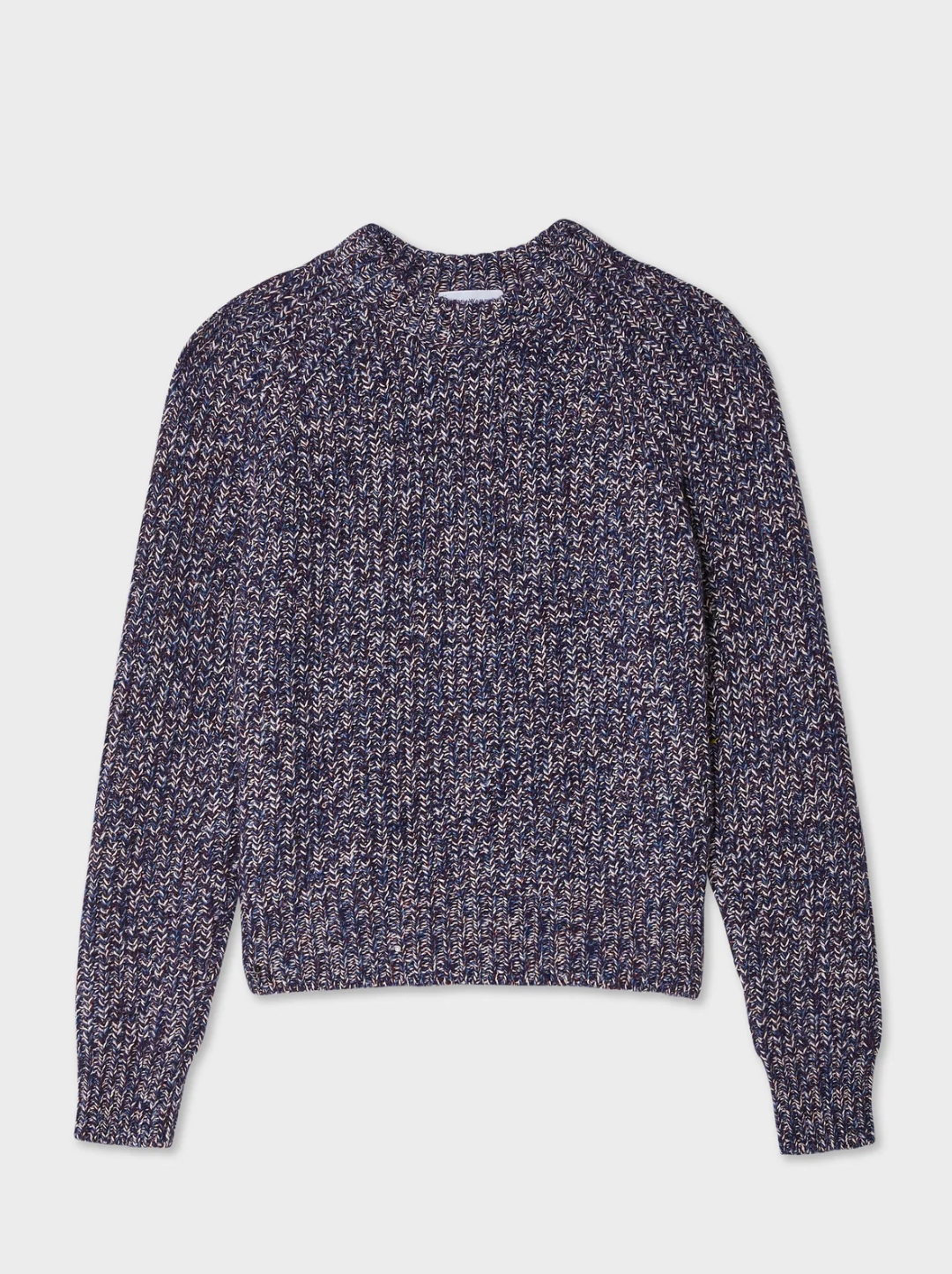 Cotton Cashmere Blend Marled Sweatshirt