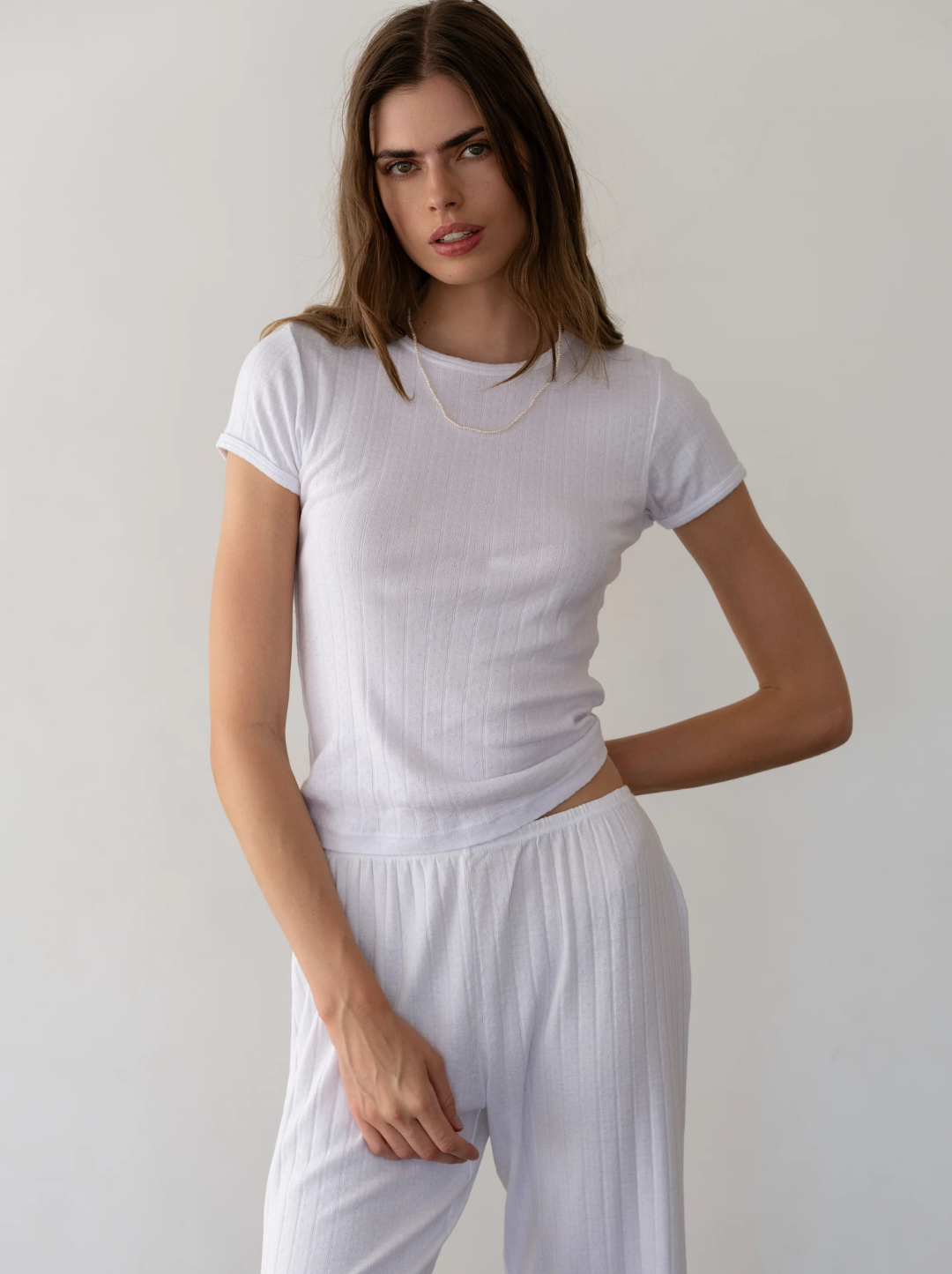 The Pointelle Baby Tee