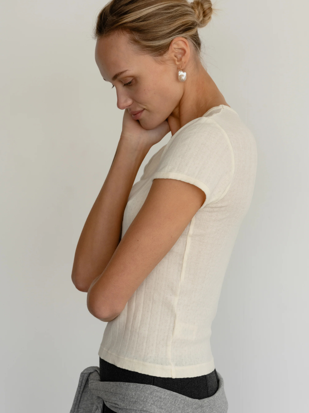 The Pointelle Baby Tee