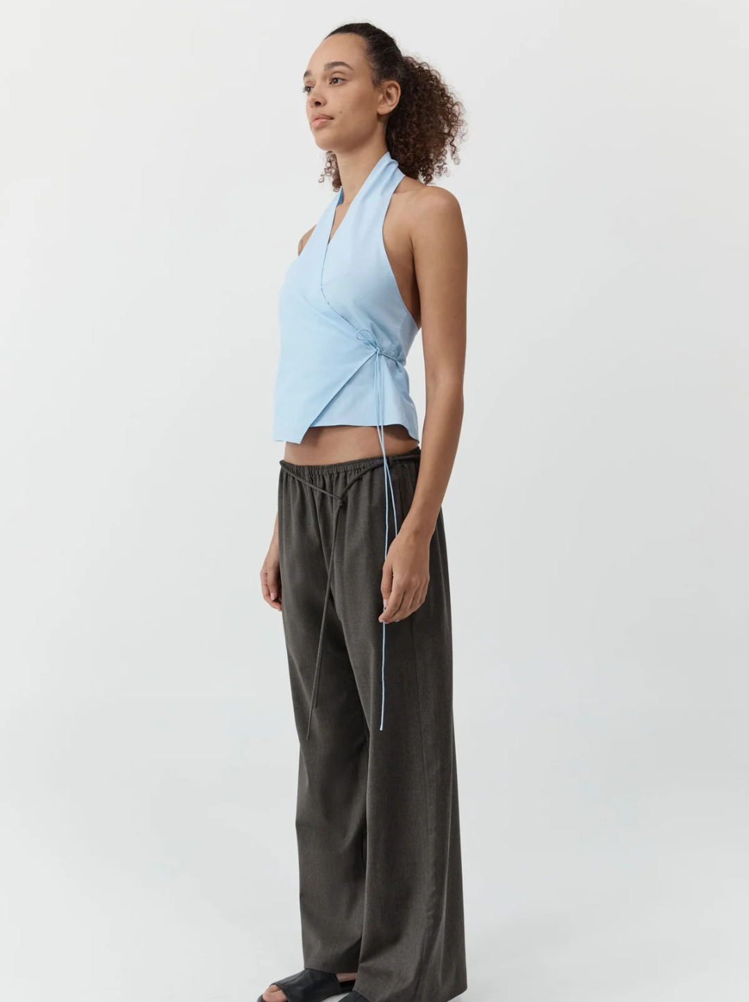 Oxford Wrap Top