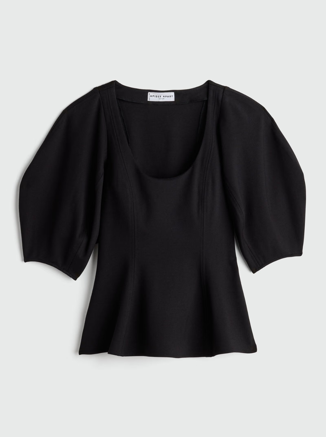 Bebe Ponte Peplum Top