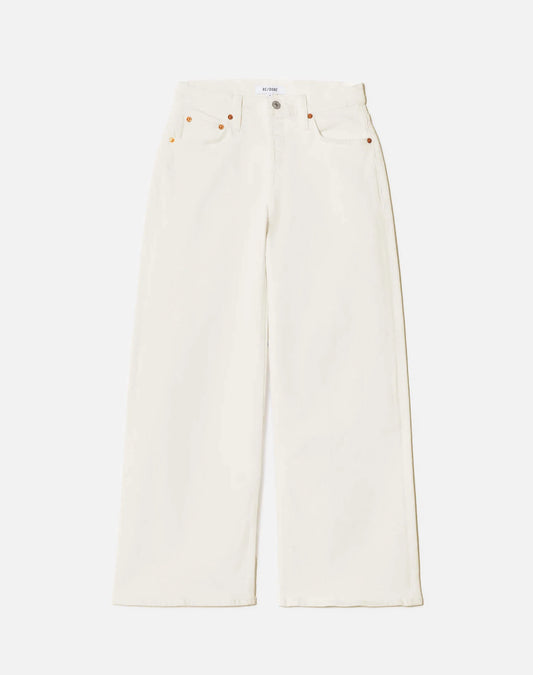 Mid Rise Wide Leg Crop