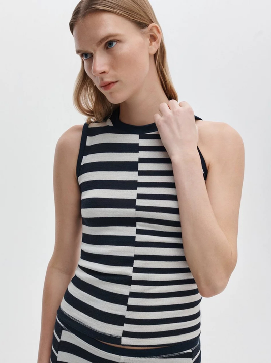 The Knit Mixed Stripe Tank