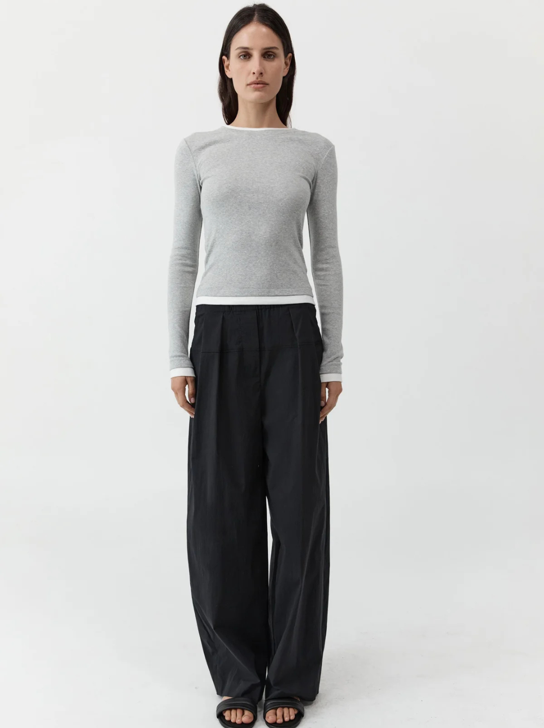 Organic Cotton Layered Long Sleeve Top