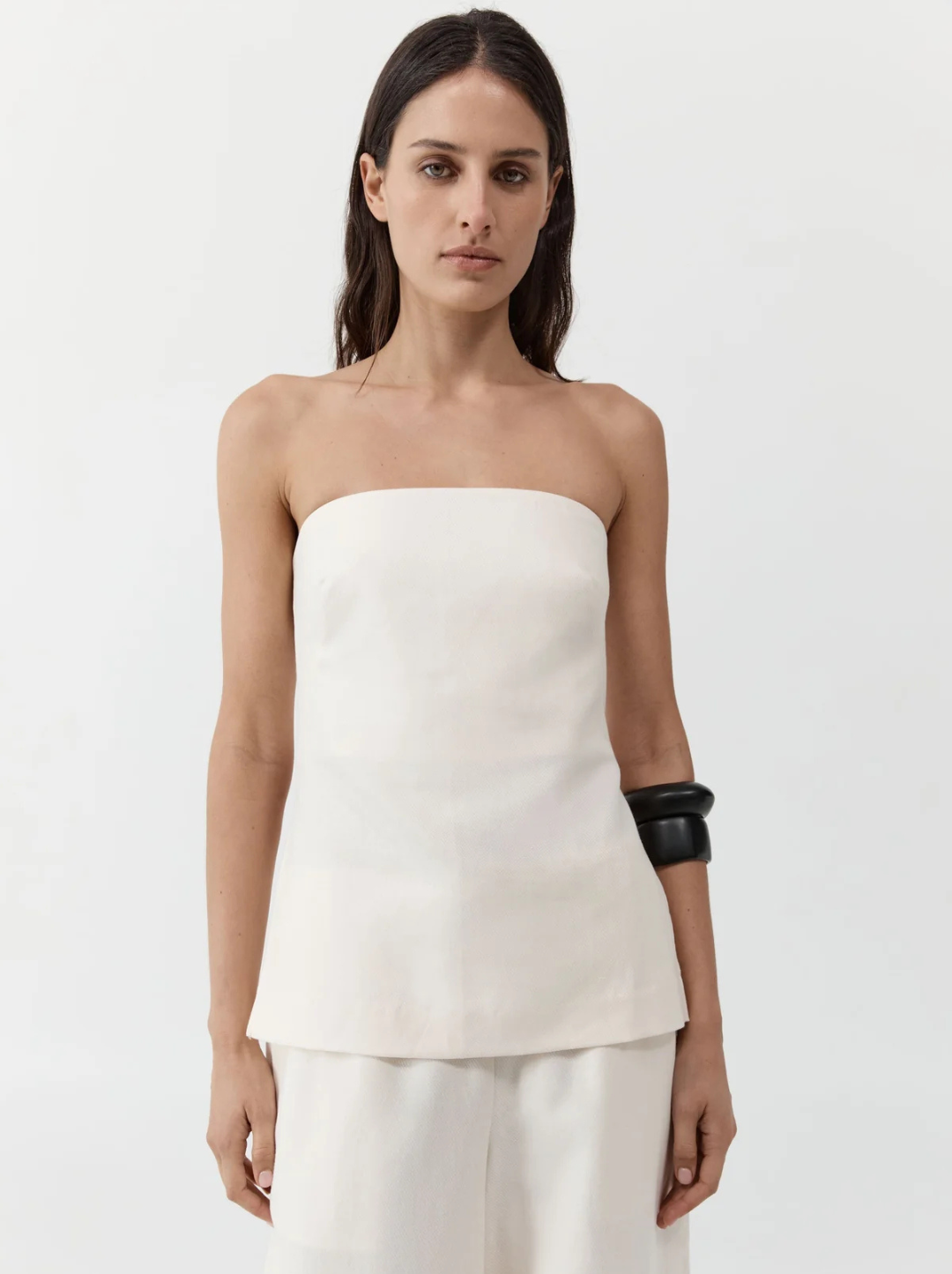 Strapless Rouleau Tie Top
