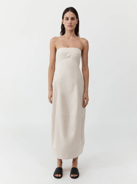 Canvas Pleat Cocoon Dress