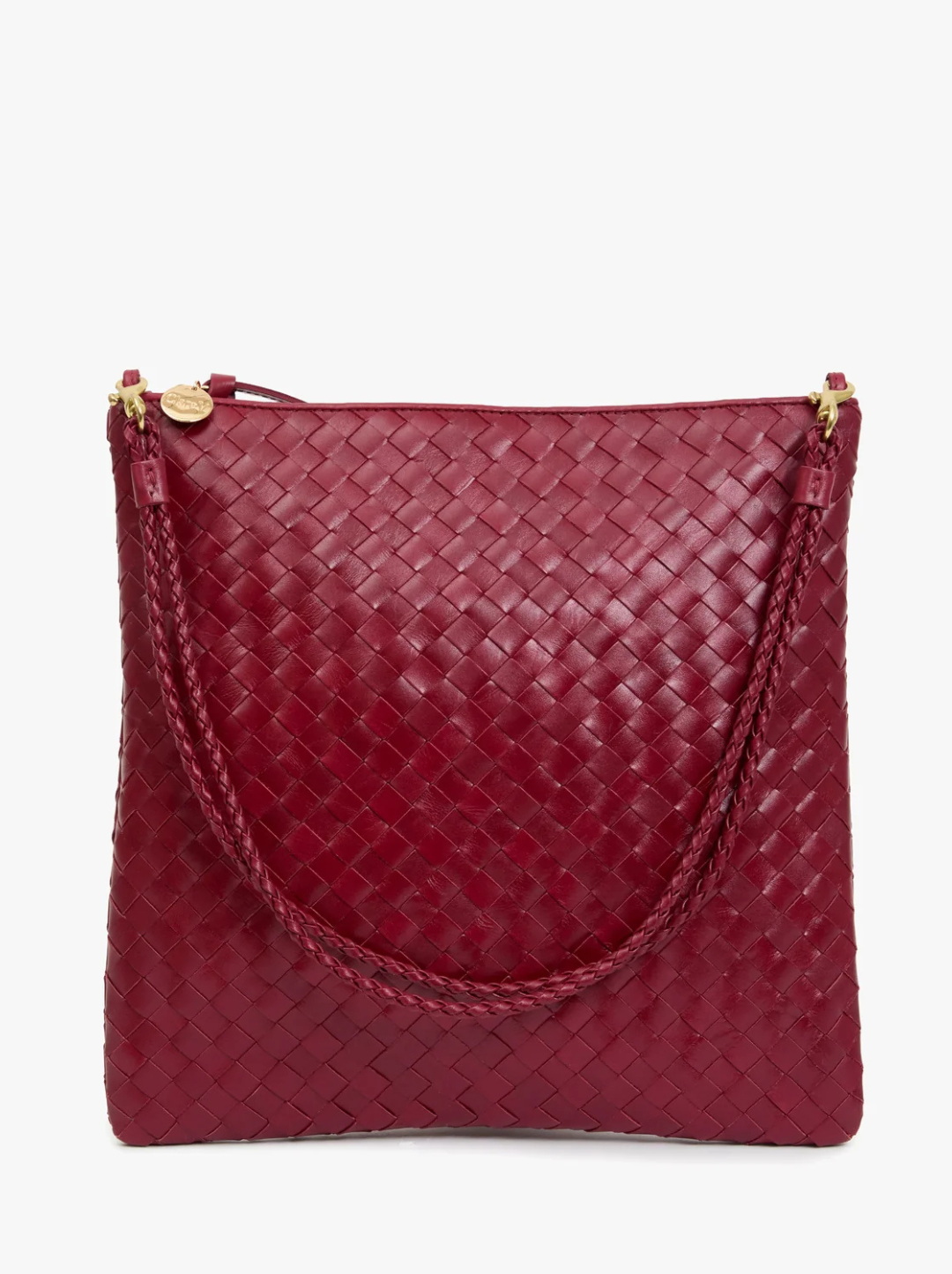 Foldover Clutch - Medium Woven Diagonal w/ Strap