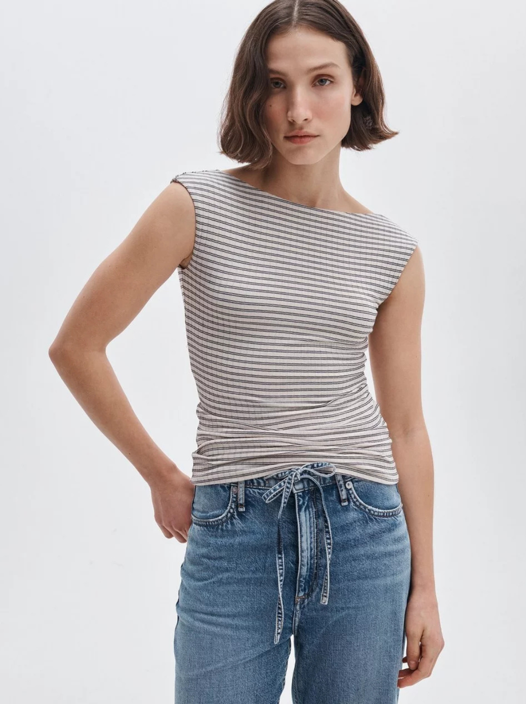 Luca Stripe Rib Reversible Tank