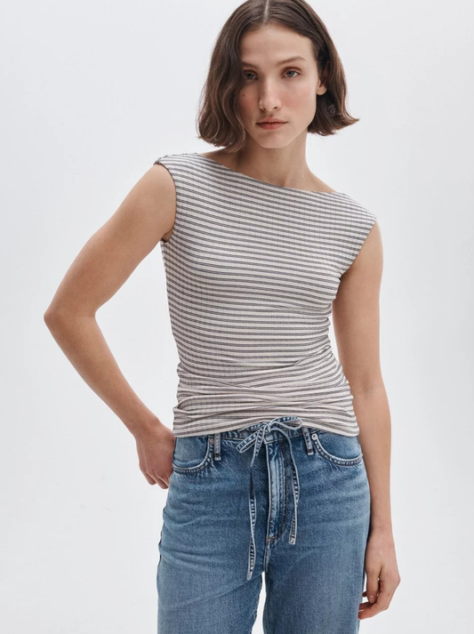 Luca Stripe Rib Reversible Tank