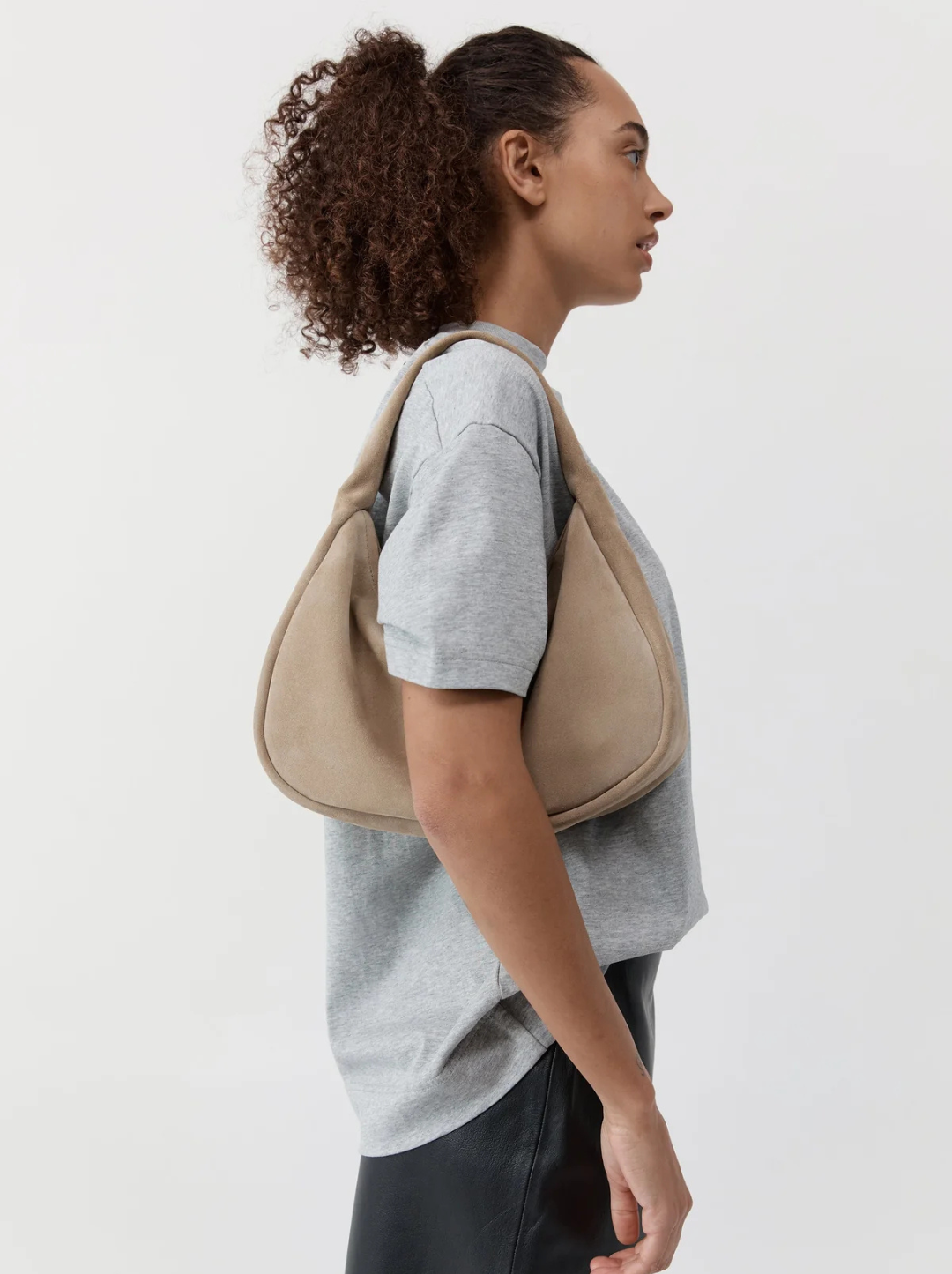 Suede Large Bon Bon Bag