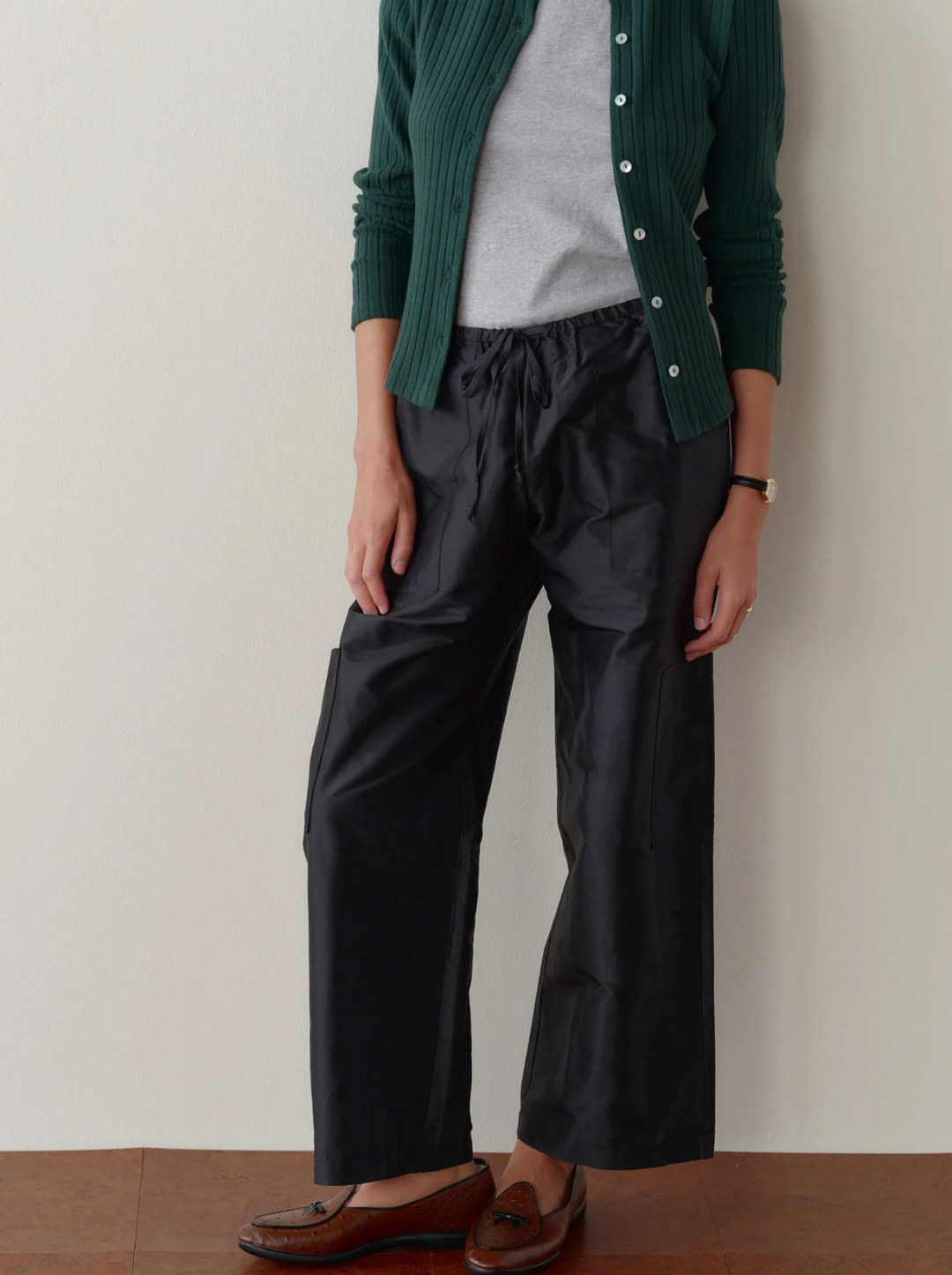 The Silk Taffeta Cargo Pant