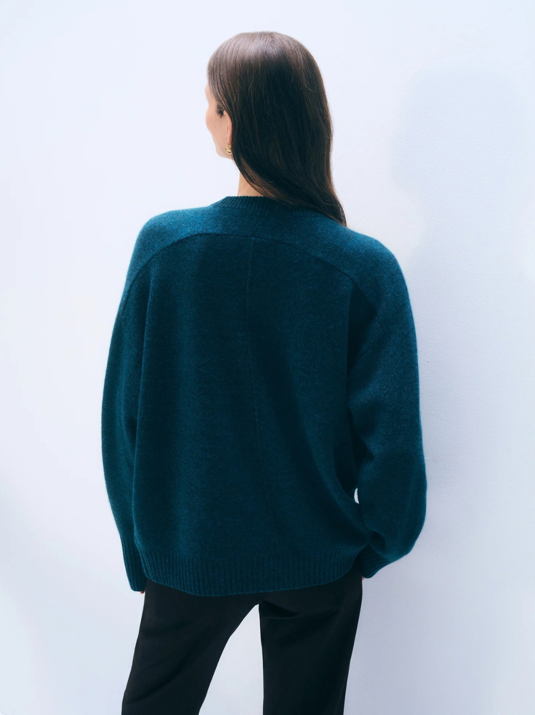 Cashmere Saddle Sleeve Crewneck