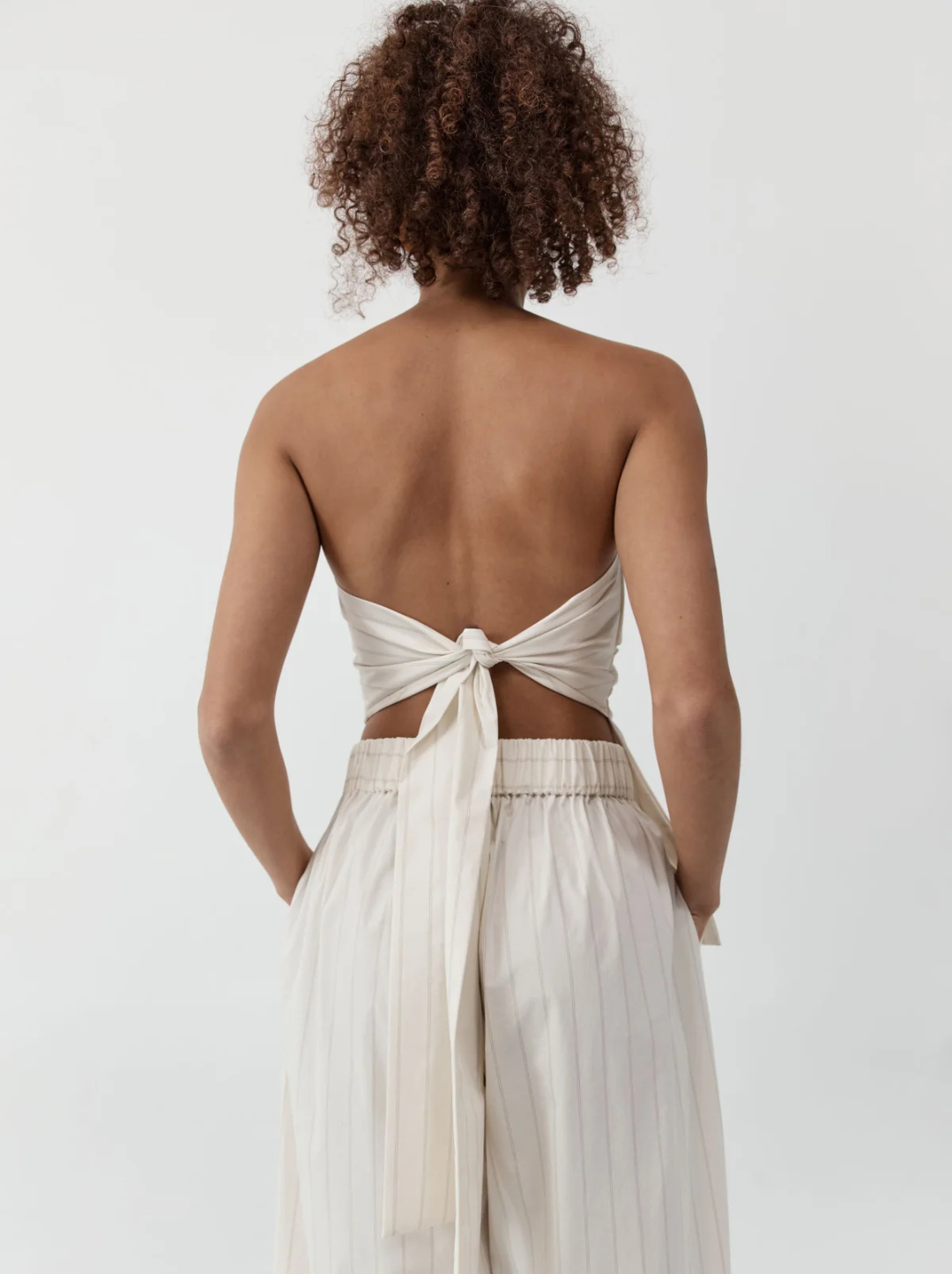 Strapless Tie Back Top