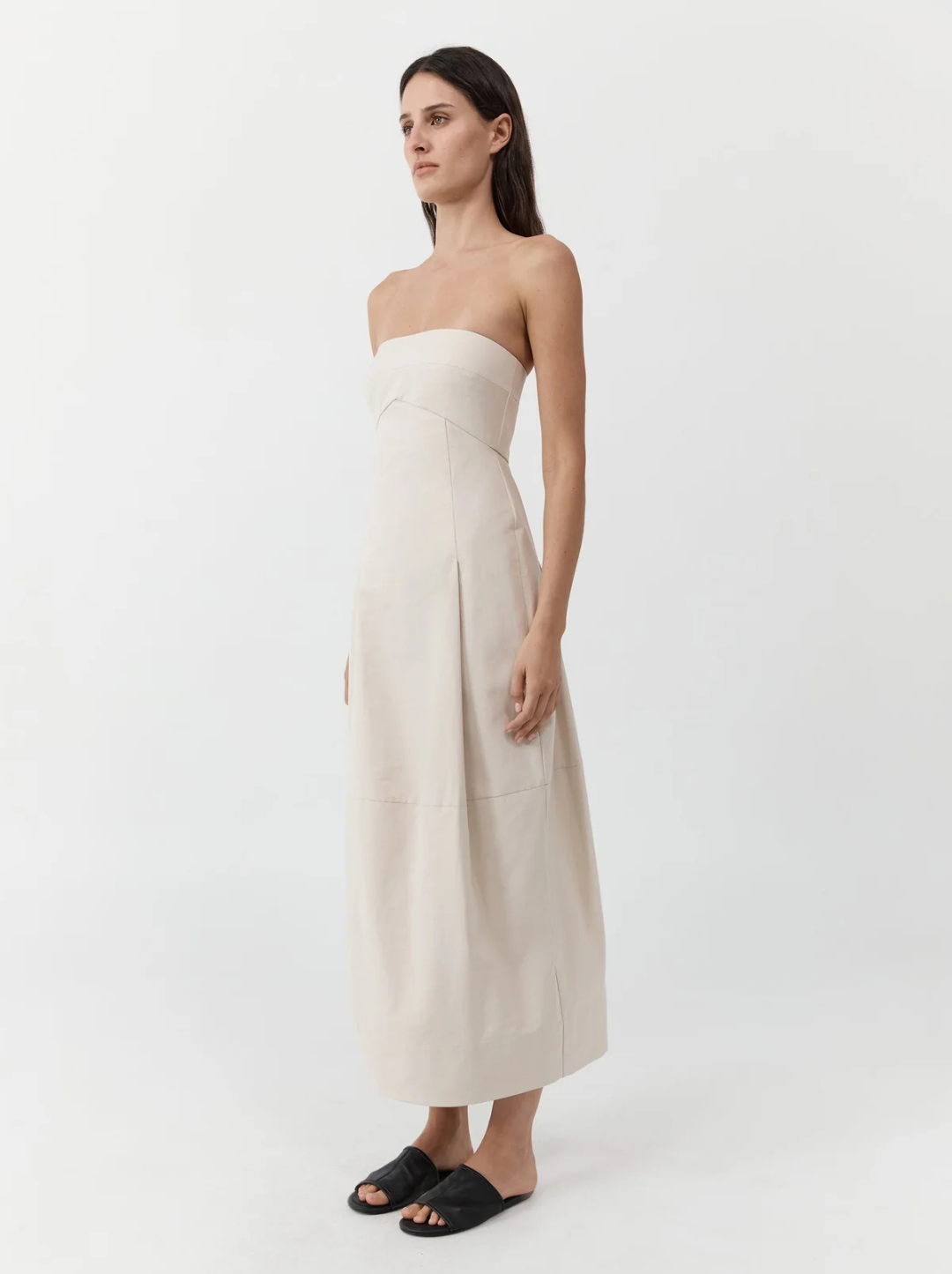 Canvas Pleat Cocoon Dress