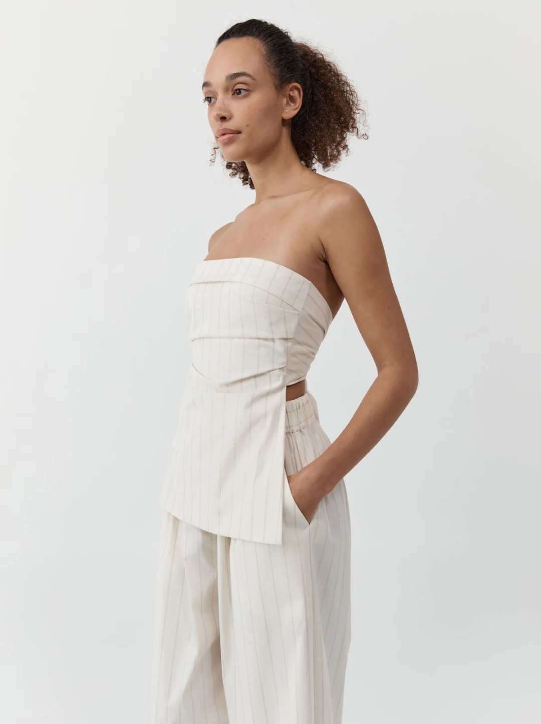 Strapless Tie Back Top