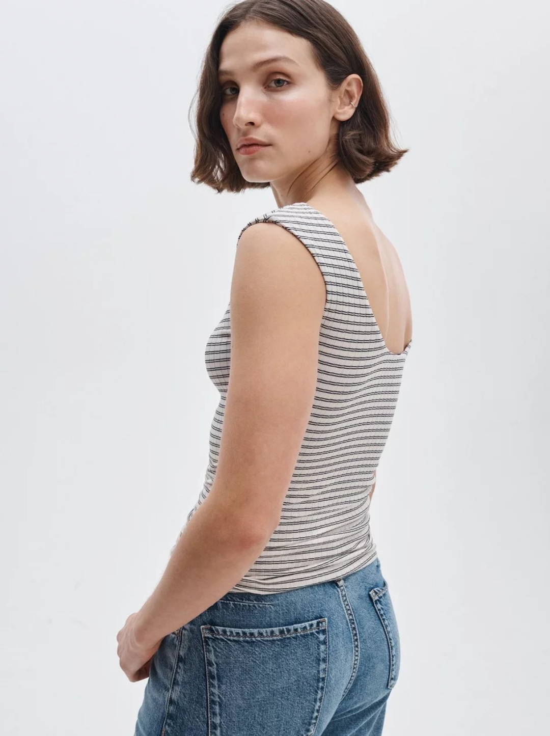 Luca Stripe Rib Reversible Tank