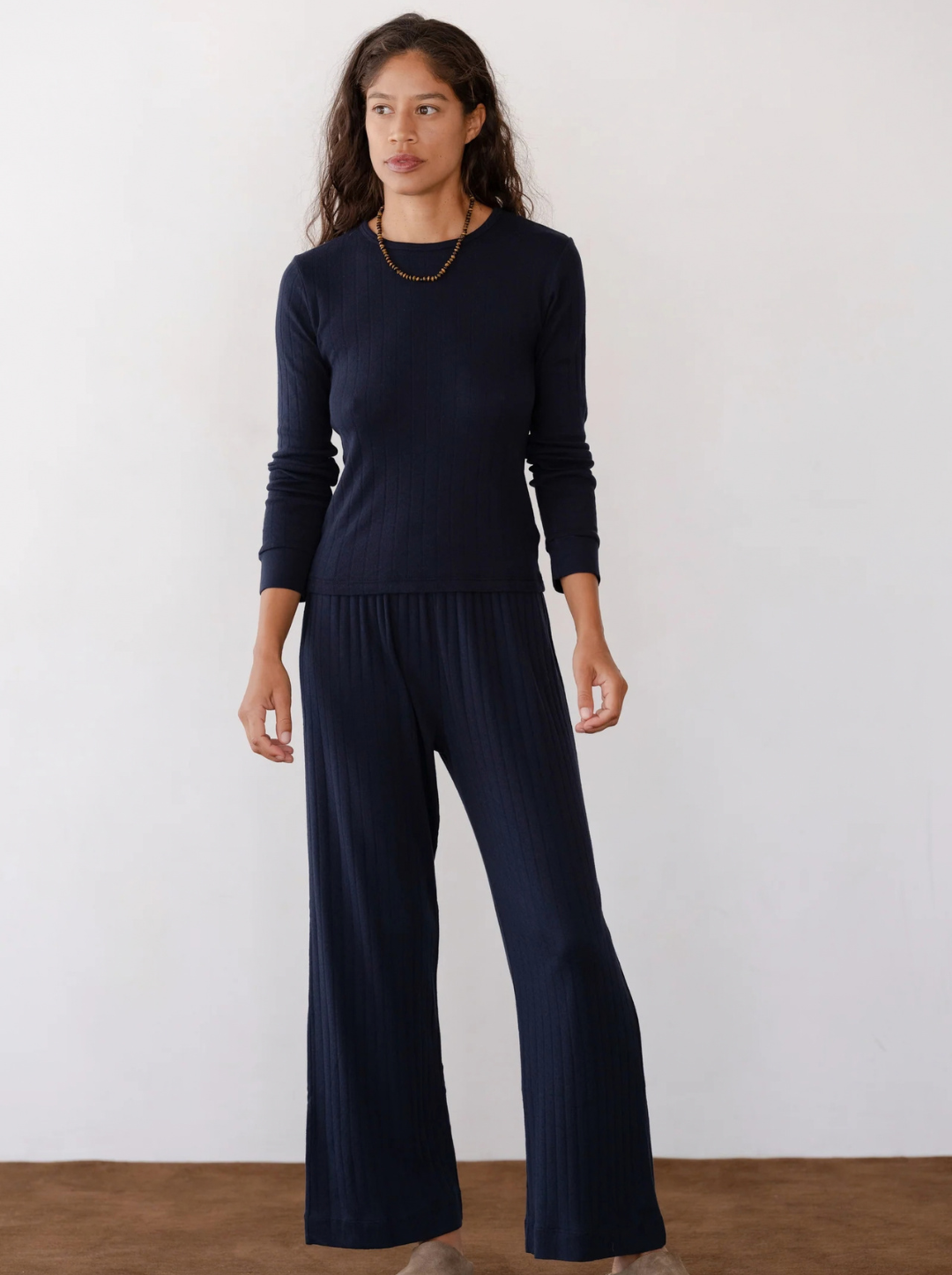 The Pointelle Simple Crop Pant