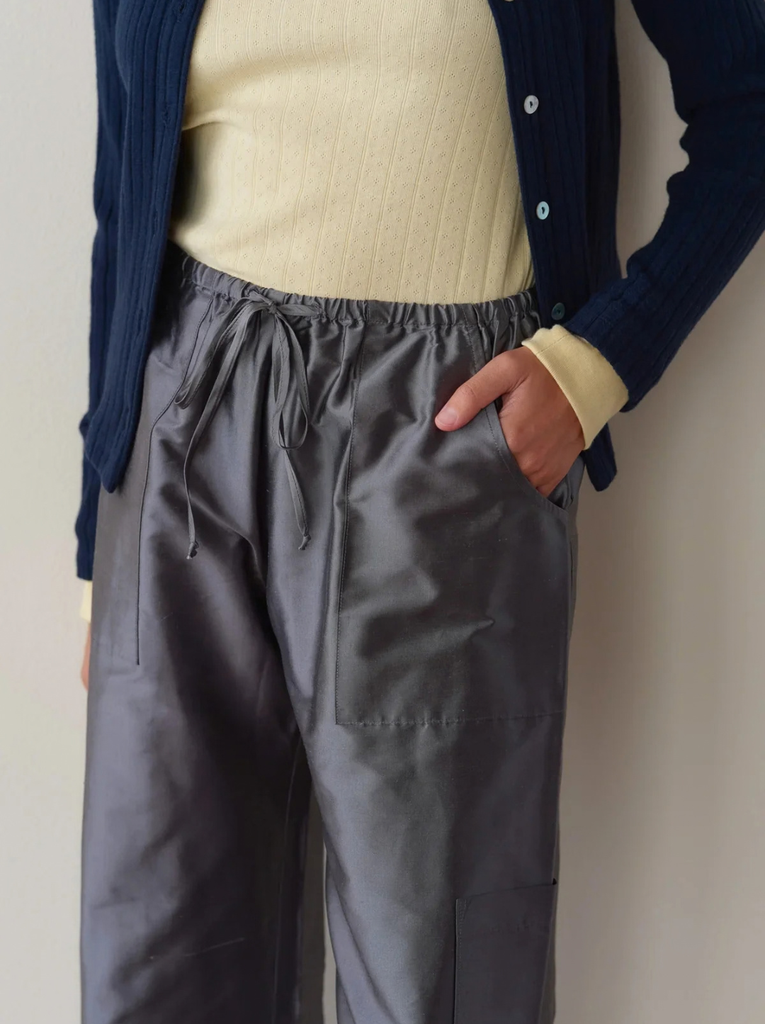 The Silk Taffeta Cargo Pant