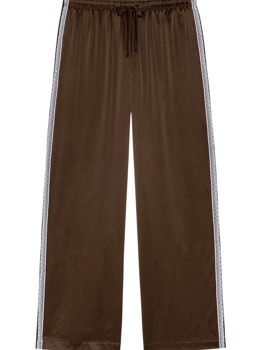 The Silk Lace Stripe Crop Pant