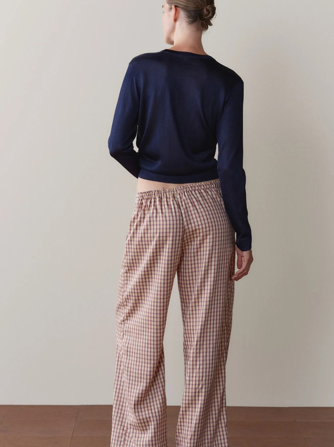 The Tencel Plaid Tie Pant