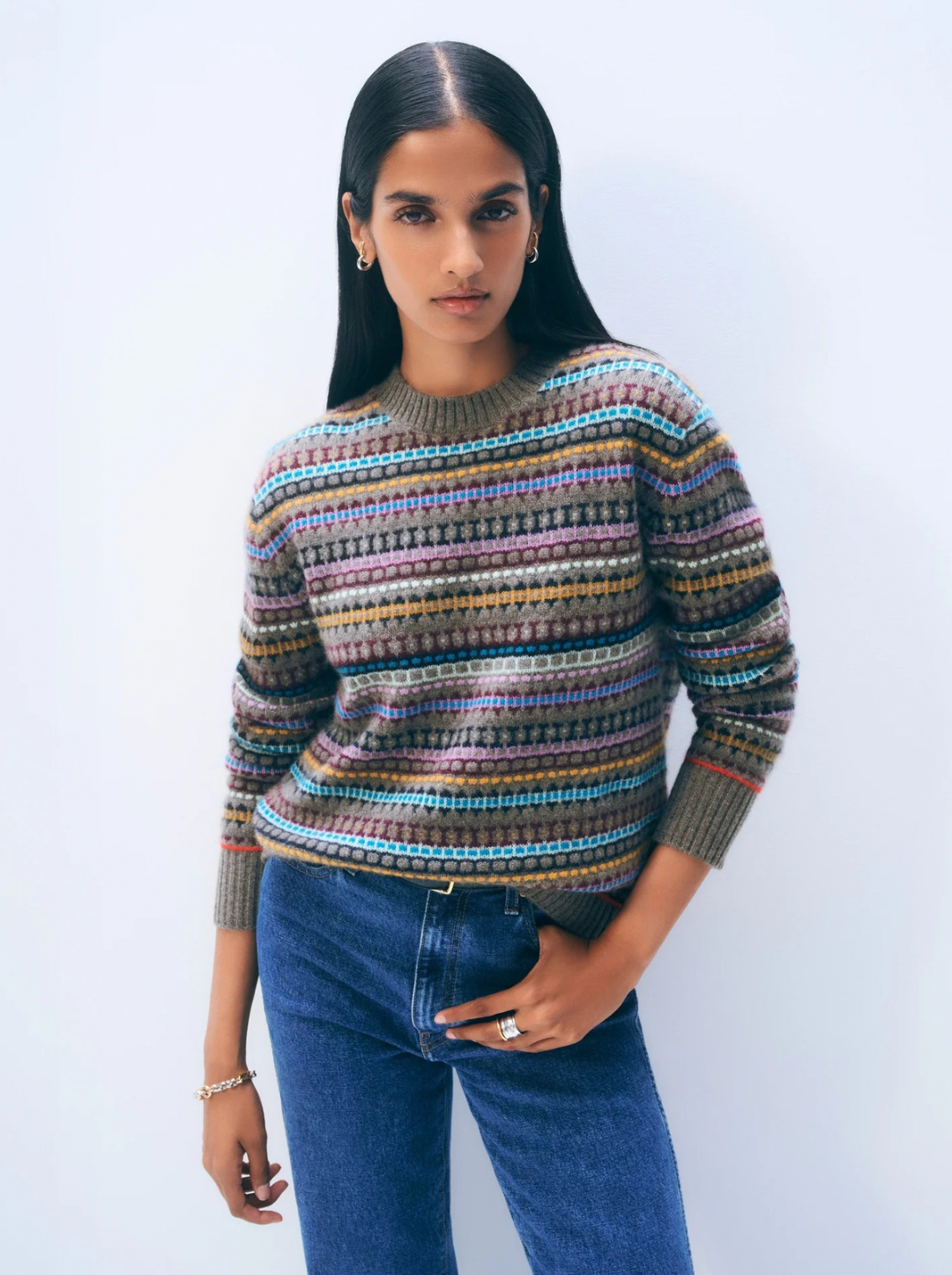 Cashmere Fair Isle Crewneck
