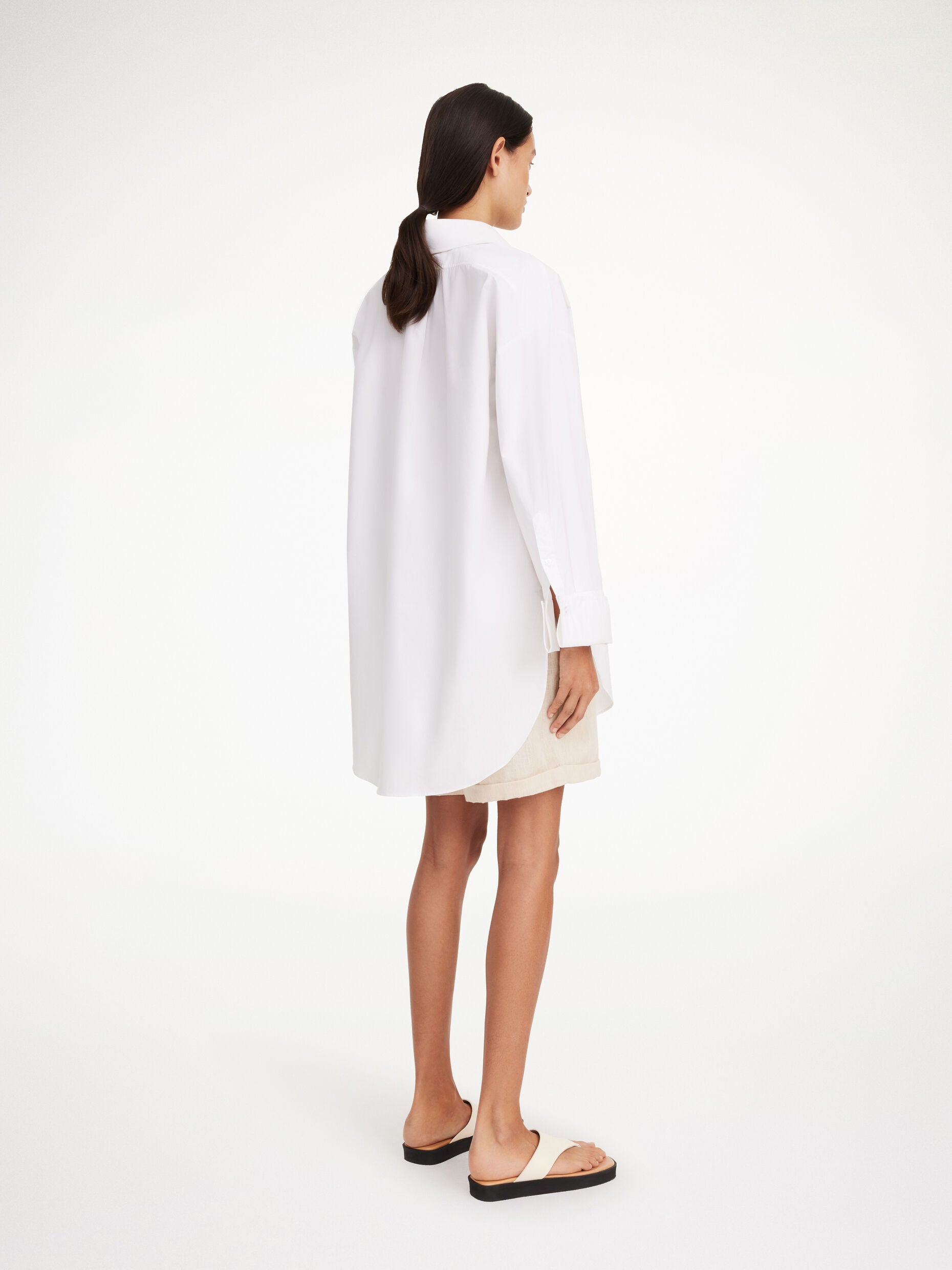 maye shirt dress Harper Midi Shirtdress w/ Cap Sleep - Wine - 100% Cotton Poplin