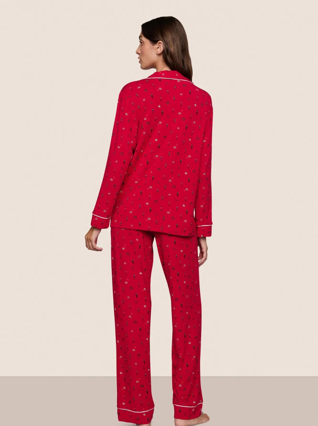 Gisele Printed Long PJ Set Ribbon