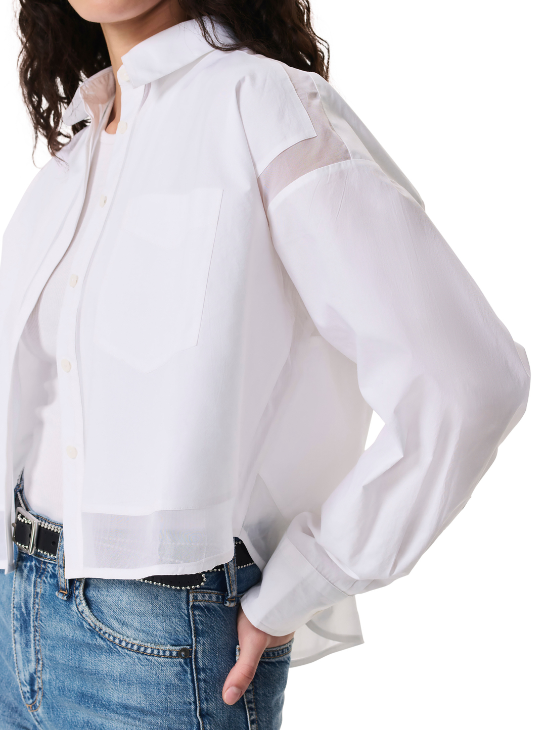 Beatrice Cropped Combo Shirt