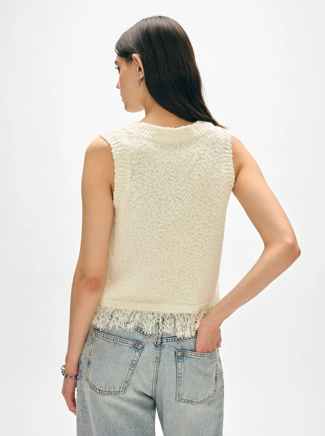 Cotton Slub Fringe Tank