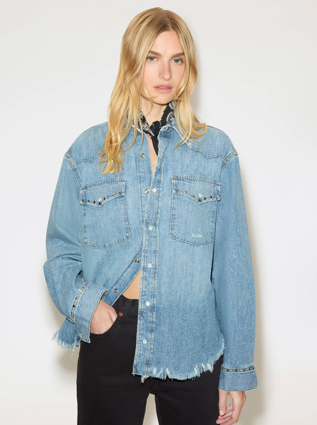 Distressed Western Shirt