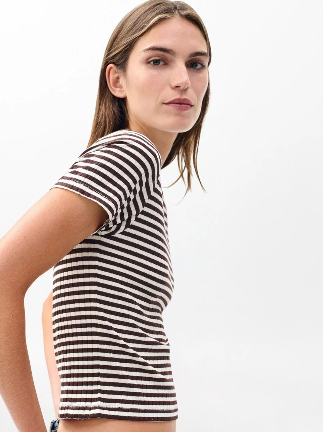 Luca Stripe Rib Baby Tee