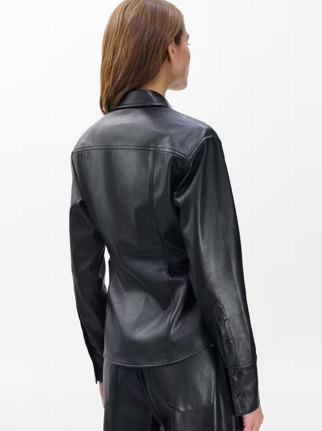 Leah Faux Leather Shirt