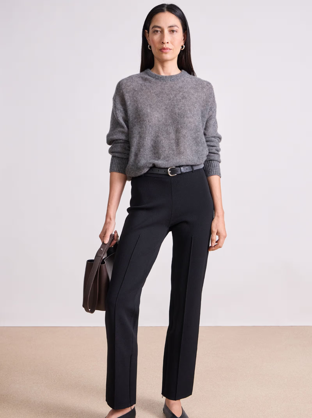 Straight Pull On Zipper Pants