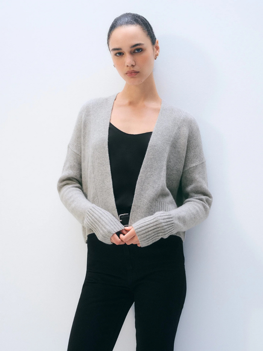 Cashmere Open Front Cardigan