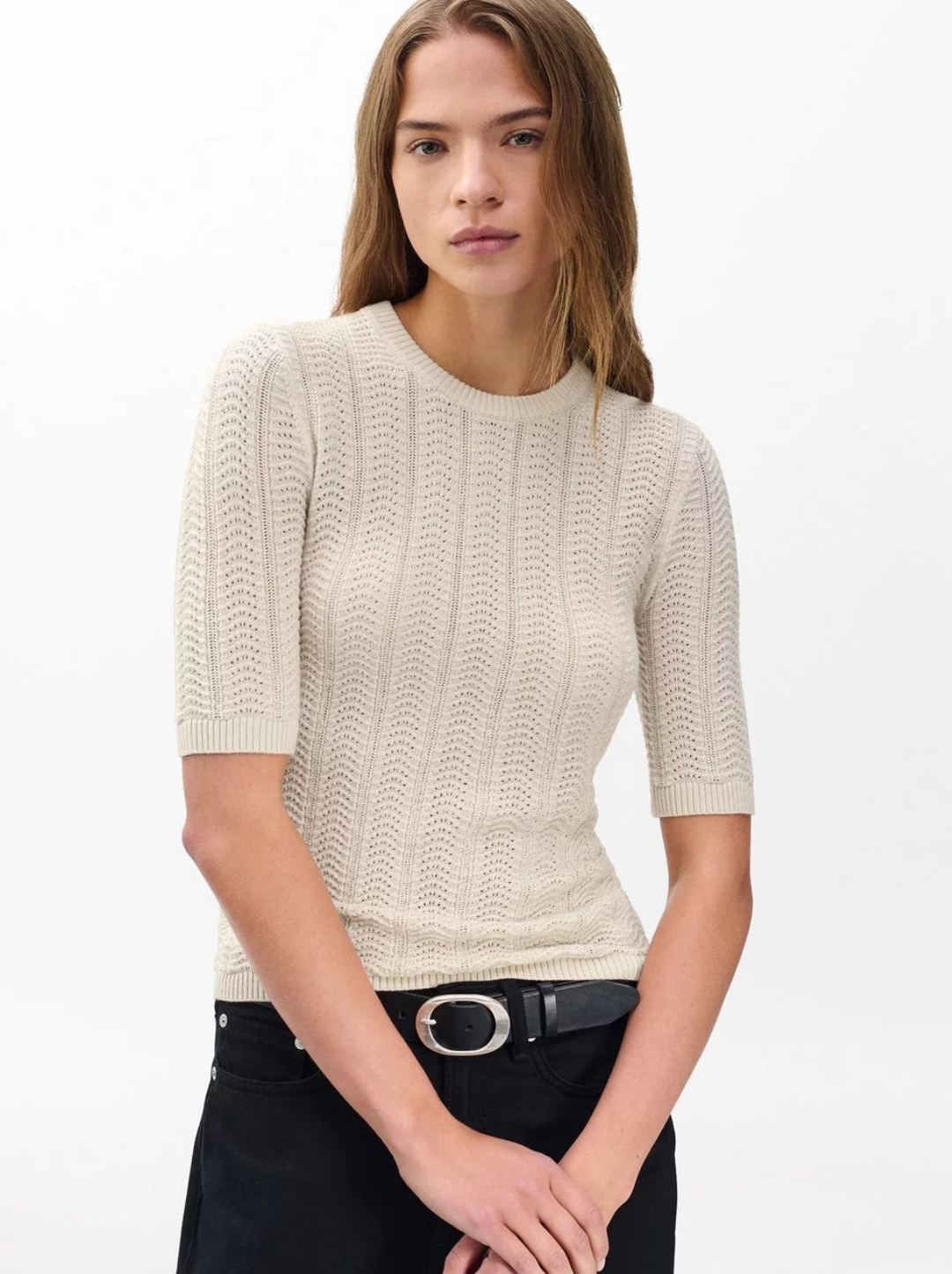 Francesca Merino Short Sleeve Sweater