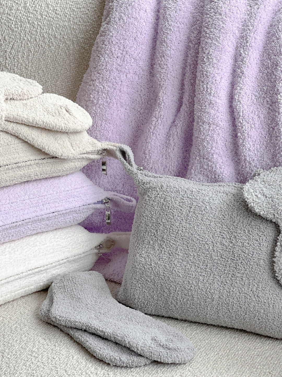 Chenilla Fine Travel Blanket - Solid