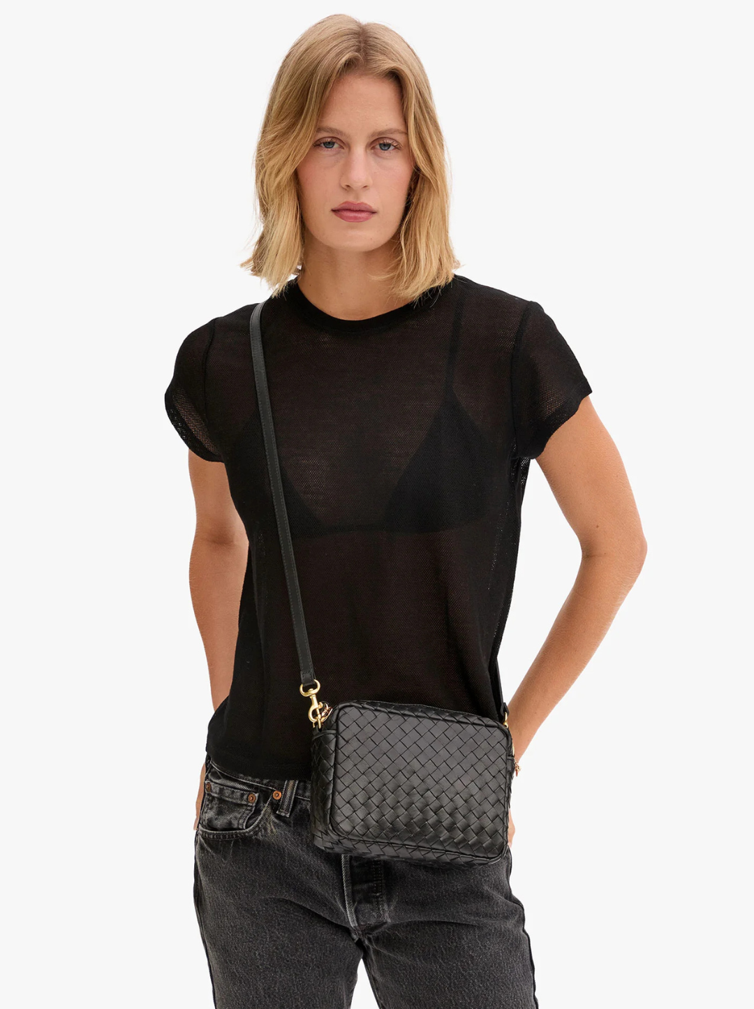 Midi Sac - Medium Woven Diagonal