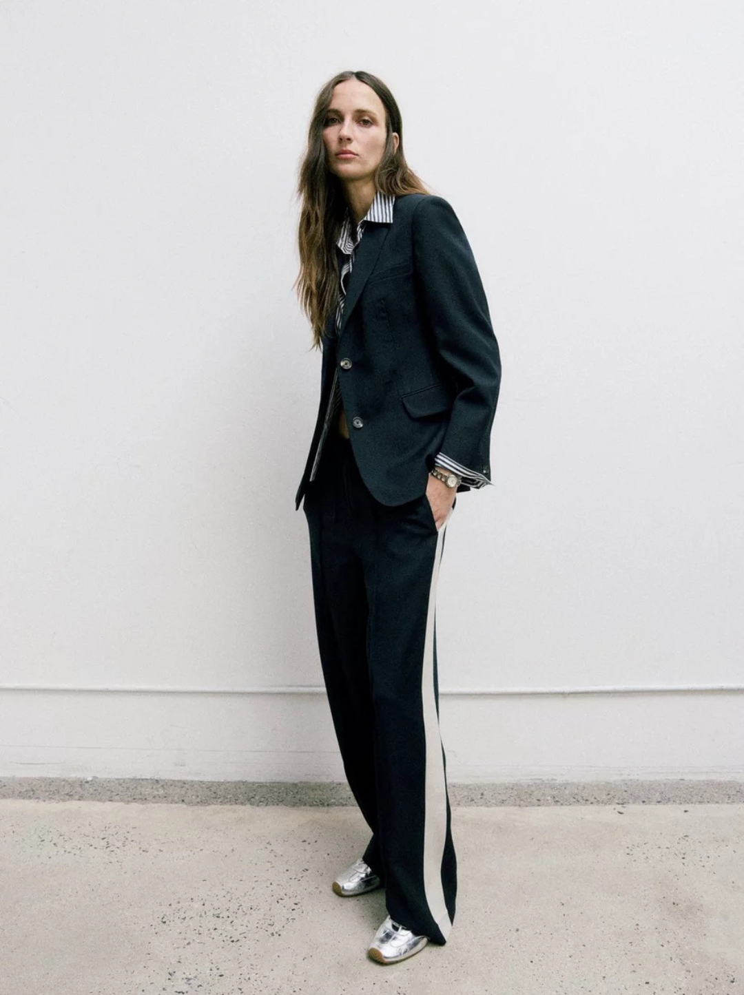 Sienna Wool Side Stripe Pant