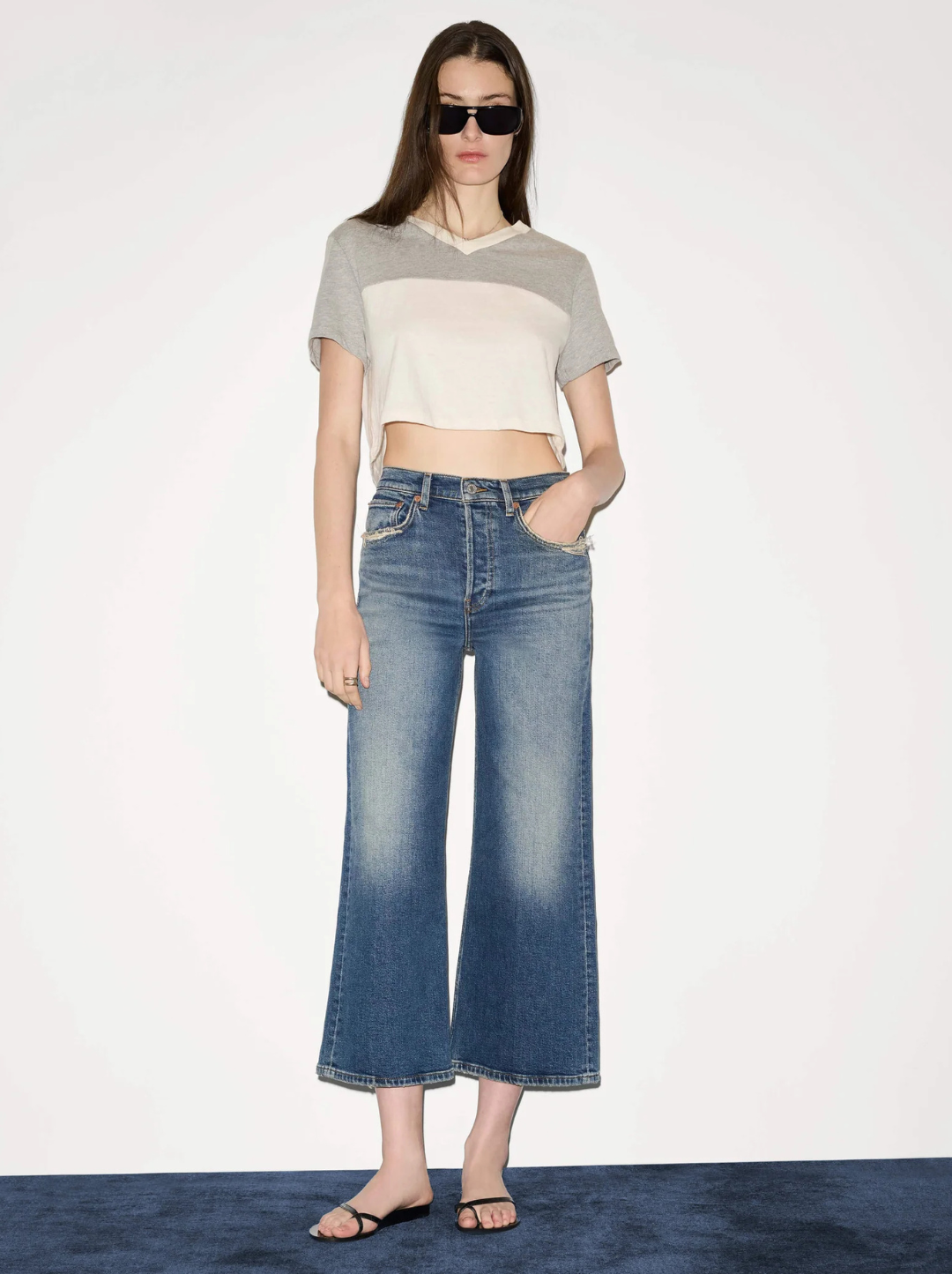 High Rise Wide Leg Crop