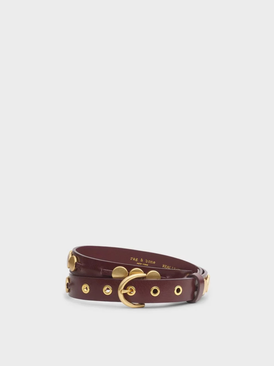 Luna Beaded Italian Leather Belt