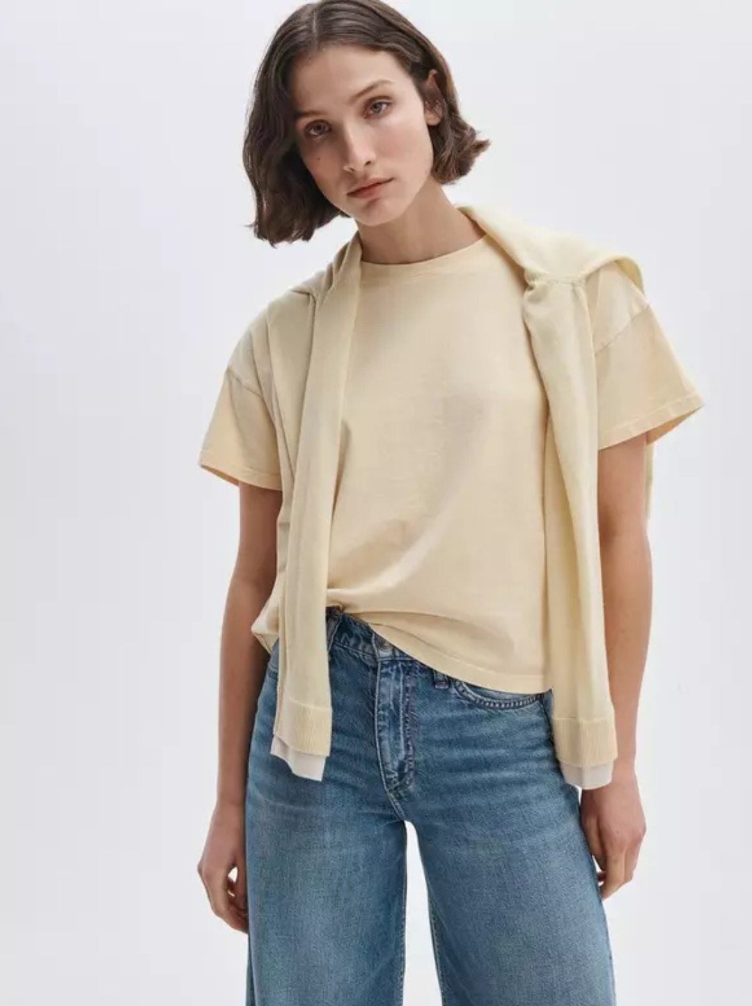 Distressed Washed Kelly Boxy Tee
